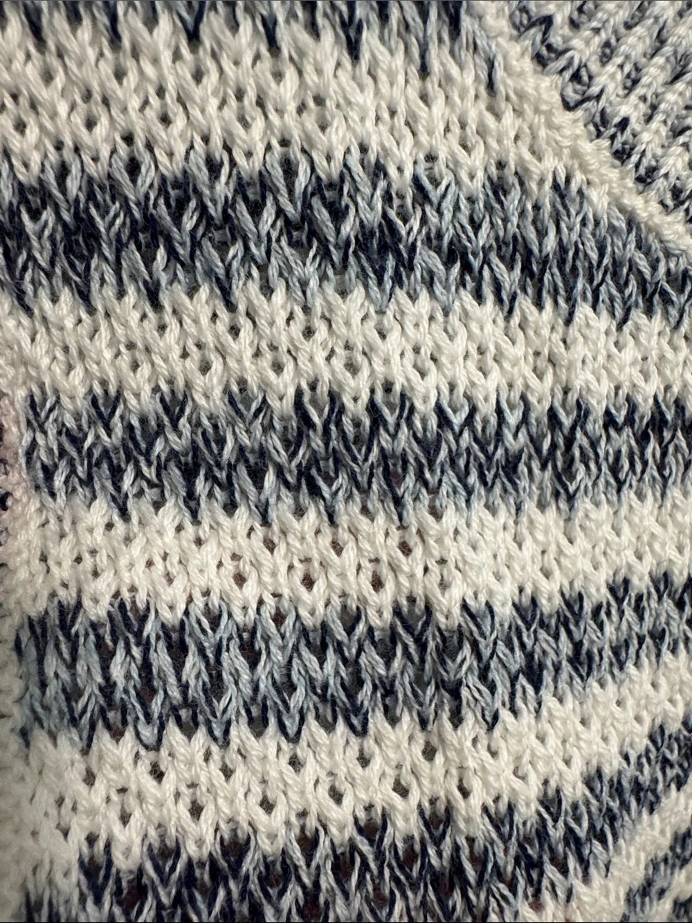 J. Crew Navy and White Striped Knit Sleeveless Sweater